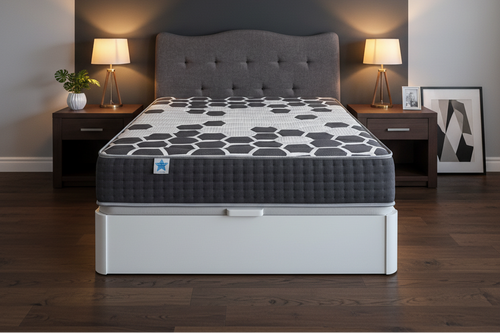Cama Ceramic con fondo de dormitorio