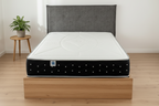 Cama de frente con canapé nórdico